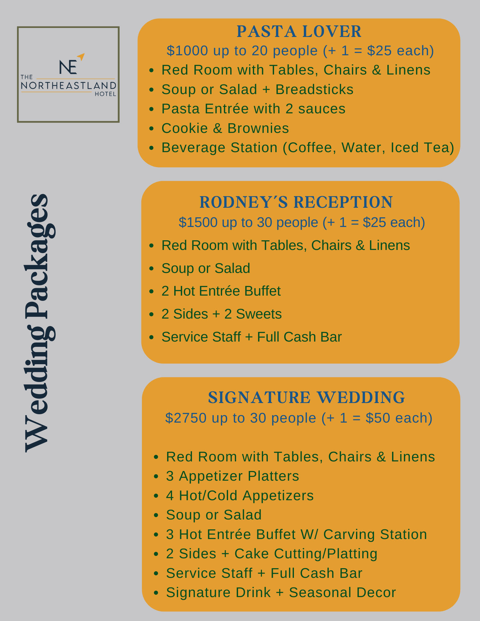 Wedding Packages Wedding Packages